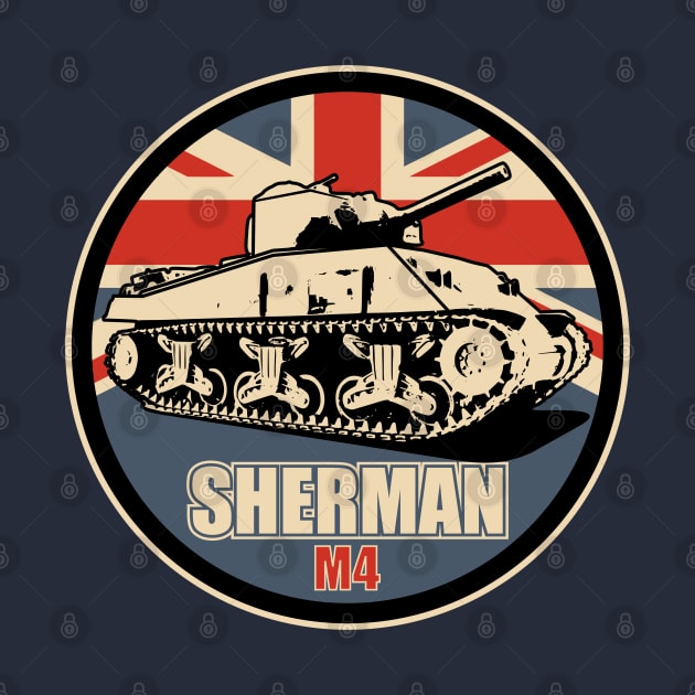 British M4 Sherman Tank (Small logo) by TCP