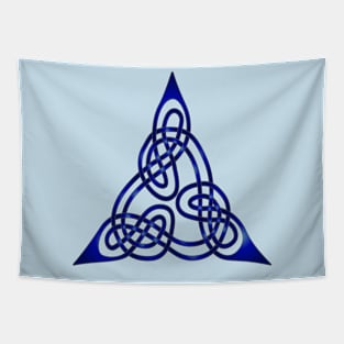 Triangle Knot With Doubled Threads Blue Tapestry