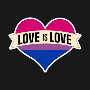 Love is Love Heart Bisexual Pride T-Shirt