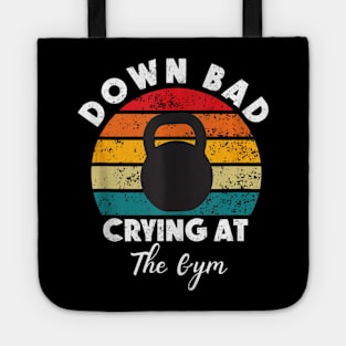 Down Bad Crying At The Gym Vintage Rertro Tote