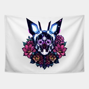 Cyberpunk Flowers Tapestry