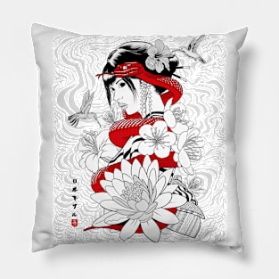 Snake and Colibri with Geisha Pillow