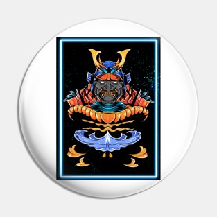 Samurai neon art Pin