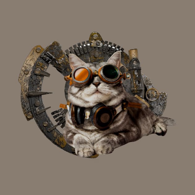 SteamPunk Cat by Turtlewerx inc