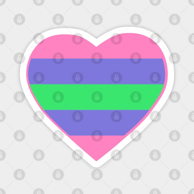 Pride Flag Heart Trigender Magnet by VanumChan