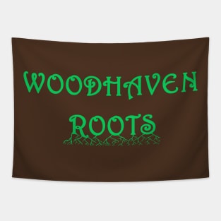 Green Woodhaven Roots Tapestry