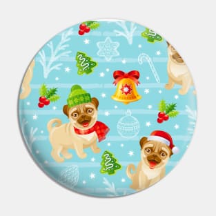 Pug Christmas Pin