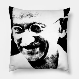 Mahatma Gandhi Portrait Pop Art Pillow