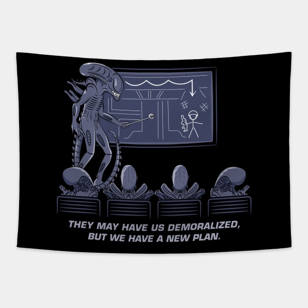 Demoralized Aliens Tapestry by technofaze