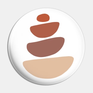 Pebbles Balance Zen Terracotta Pin