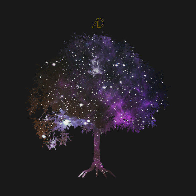 Disover Tree of Galaxy - Tree Ad Ad Design Galaxy - T-Shirt