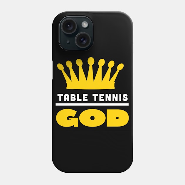 Table tennis God (black) Phone Case by nektarinchen