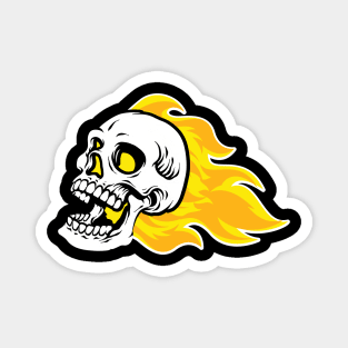 Flaming Hot Skull Magnet