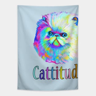 Exotic Cat in Colors: Cattitude! Tapestry