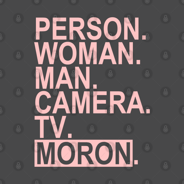 Person Woman Man Camera Tv Moron Pink Person Woman Man Camera Tv Tapestry Teepublic 6370