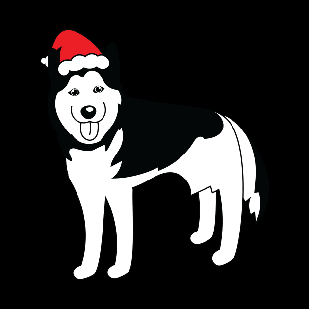 Christmas Husky by hippyhappy