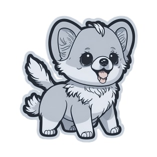 Cute Dog Sticker T-Shirt