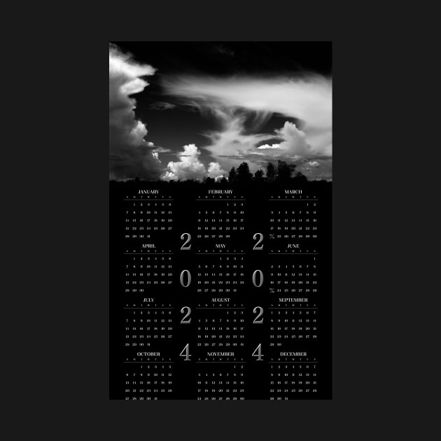 Cloudscape • 2024 Year-at-a-glance Calendar by photoclique