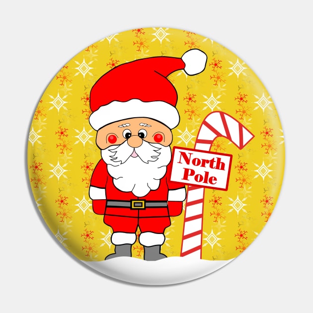 SANTA Claus Is Coming To Town From The North Pole Pin by SartorisArt1