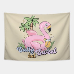 Summer Vibes Cute Flamingo Salty But Sweet Tapestry