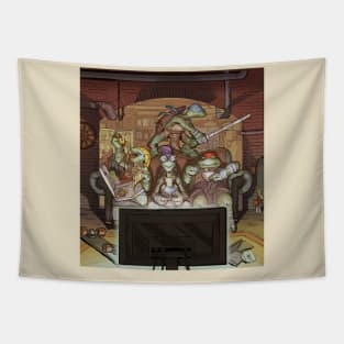 Turtles in the morning Tapestry