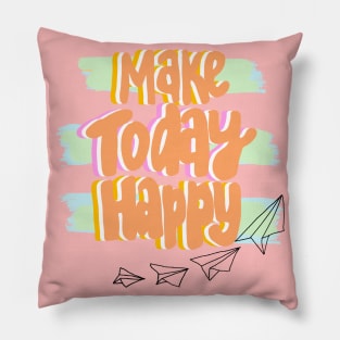 Make today happy with paper plane Pillow