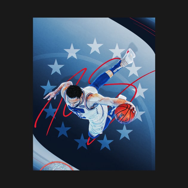 Ben Simmons Philadelphia Sports Art by JRoseGraphics