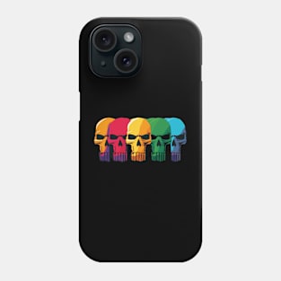 Colorful skulls Phone Case