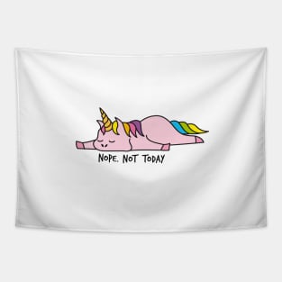 Nope. Not today, cute unicorn Tapestry