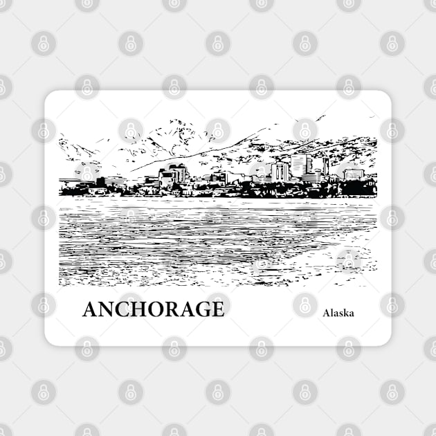 Anchorage - Alaska Magnet by Lakeric