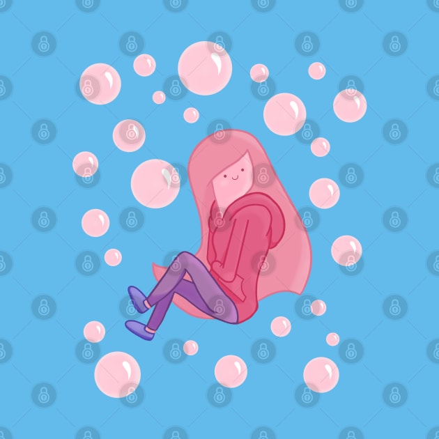 Princess Bubblegum Floating by SleeperNinja