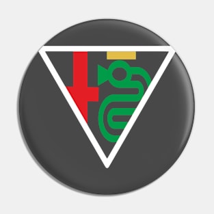 Minimal triangular logo of an Italian carmaker Pin