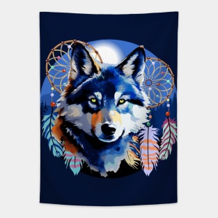 Wolf Native Animal Spirit Tapestry