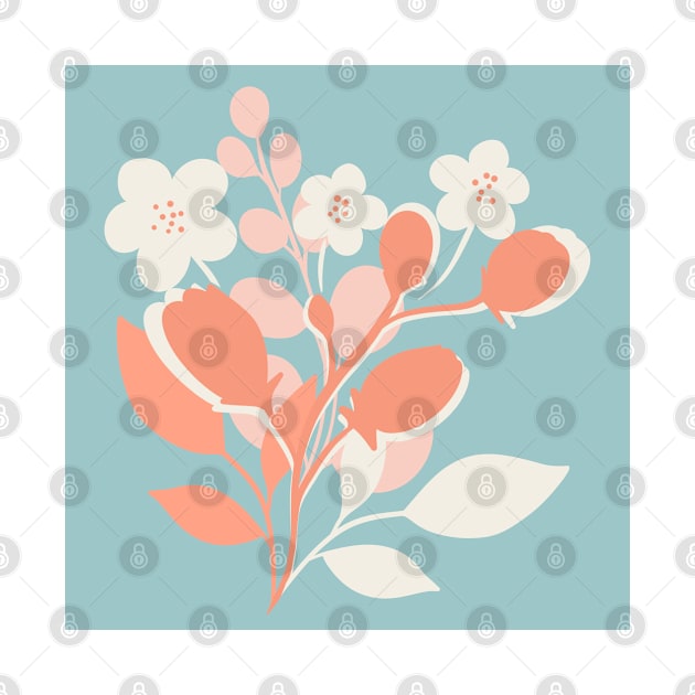 Modern floral bouquet print by NattyDesigns