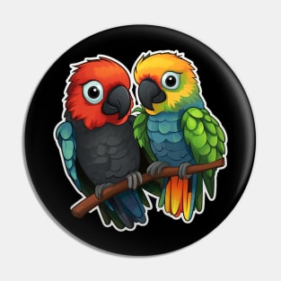 Colorful Parrot Cockatoo - Parakeet Macaws Parrot Pin