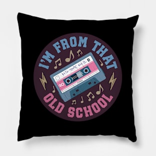 I'M From T Old School - Music Cassette Tape Pillow