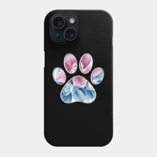 Paw with Flower Background Phone Case