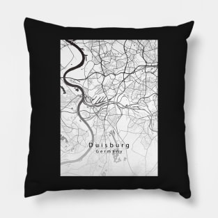 Duisburg Germany City Map Pillow