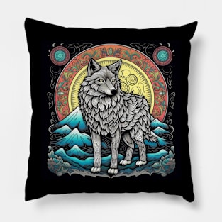 Lone Wolf - Symbol of Strength and Freedom Pillow