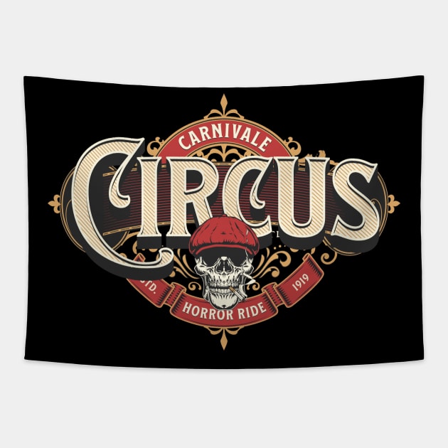 Circus carnival horror Tapestry by SpaceWiz95