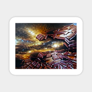 Universe made of Chocolate bars Art Magnet