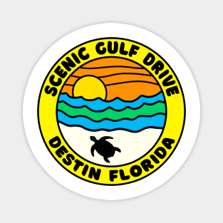 Scenic Gulf Drive Highway 98 Destin Beach Florida Palms Panhandle Emerald Coast Magnet