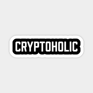 CRYPTOHOLIC white design Magnet