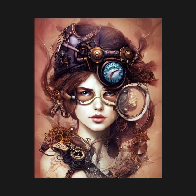 Beautiful steampunk lady by Playfulfoodie