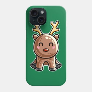 Kawaii Cute Red Nosed Reindeer Phone Case