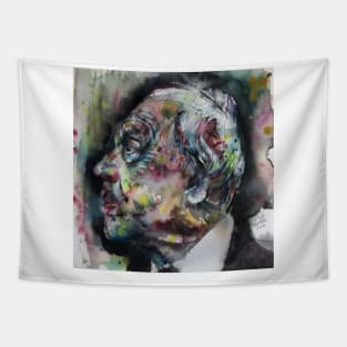 BORGES - watercolor portrait .6 Tapestry