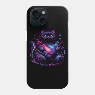 Kawaii Cosmic Cat in Stars Phone Case