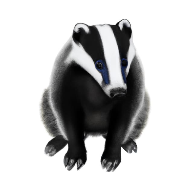 Cute Badger Drawing by Play Zoo