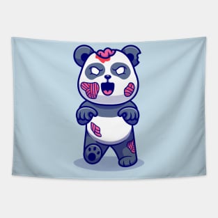 Cute Panda Zombie Cartoon Tapestry