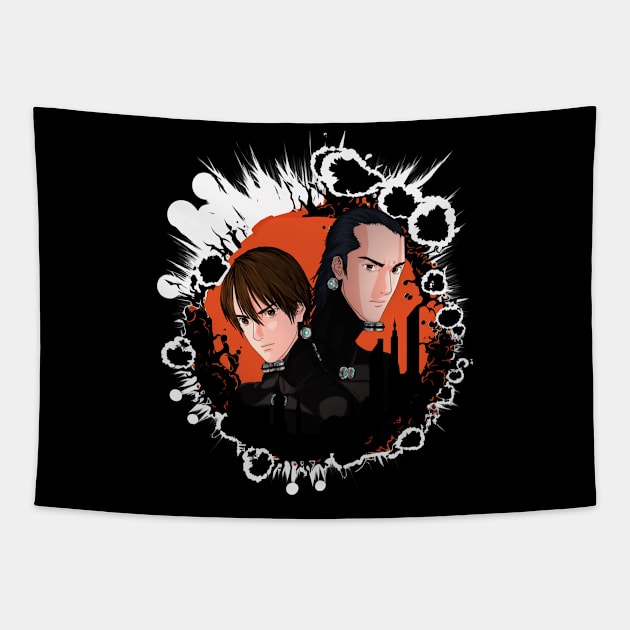 GANTZ Zero Hour - Countdown to Chaos on This Thrilling T-Shirt Tapestry by NinaMcconnell